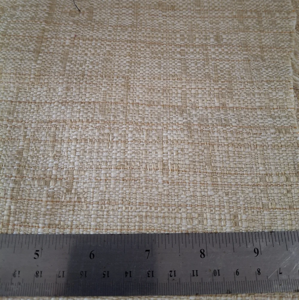 FABRIC #1347 - Home Decor - Neutral Cream Tan Woven - 2 pieces
